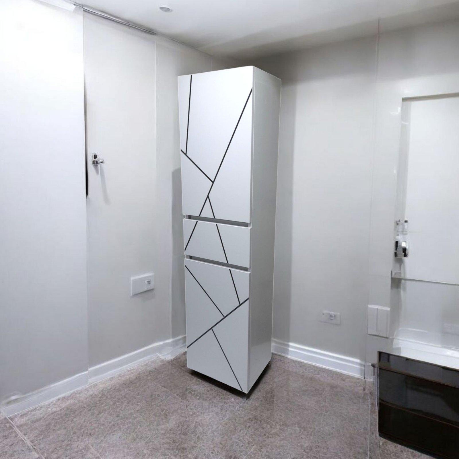 Шкаф-пенал для ванной комнаты подвесной The MIX пластиковый Chaos 30 см (2340) - фото 10 Шкаф-пенал для ванной комнаты подвесной The MIX пластиковый Chaos 30 см (2340) - фото 10