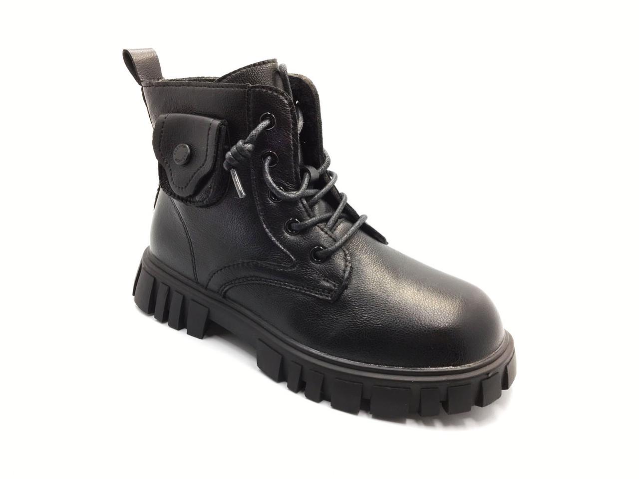 Черевики демісезонні для дівчаток Apawwa NQ424b/32 р. 32 Чорний