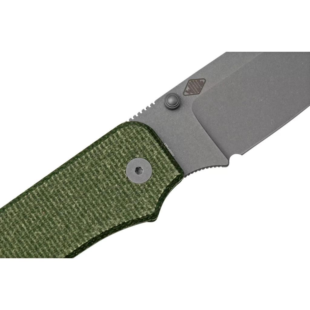 Ніж Weknife Big Banter Micarta Dark Green (WE21045-2) - фото 4