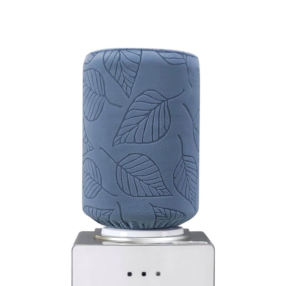 Чехол для бутыли с водой эластичный 19 л с принтом листьев Синий (NR0320_1)