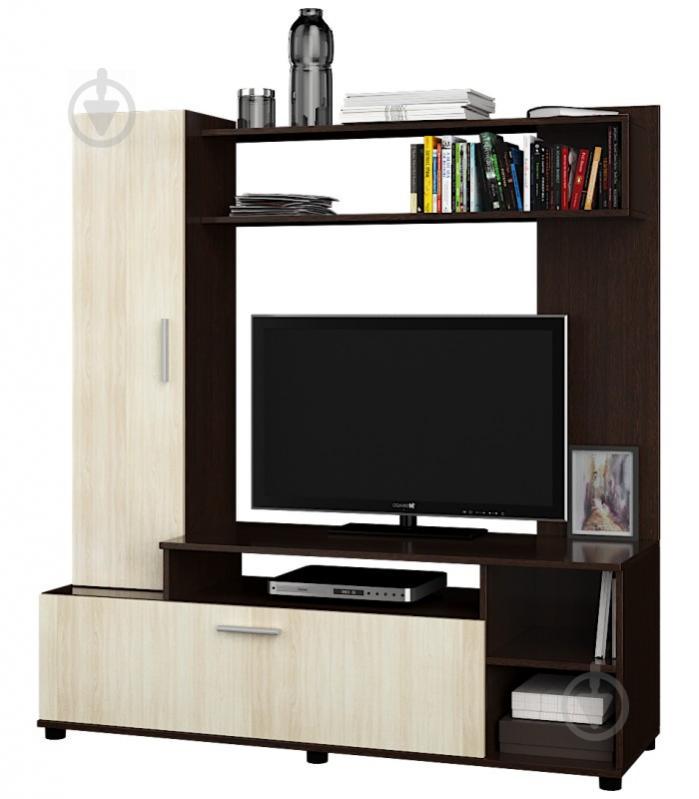 Тумба под телевизор Эверест Стелла венге дуб молочный