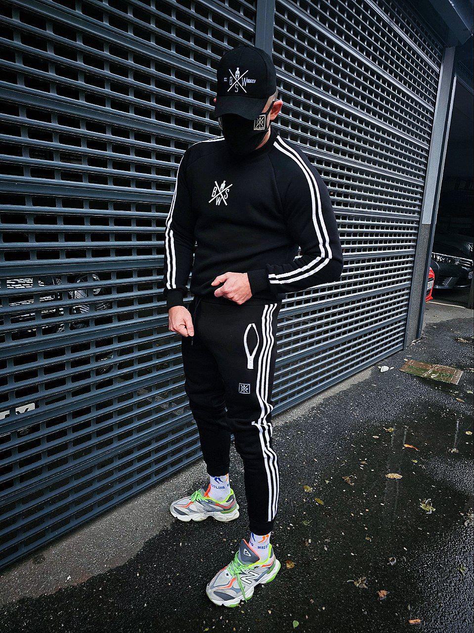 Брюки мужские Полосы тонкие р.XL Черный (23876418) - фото 3