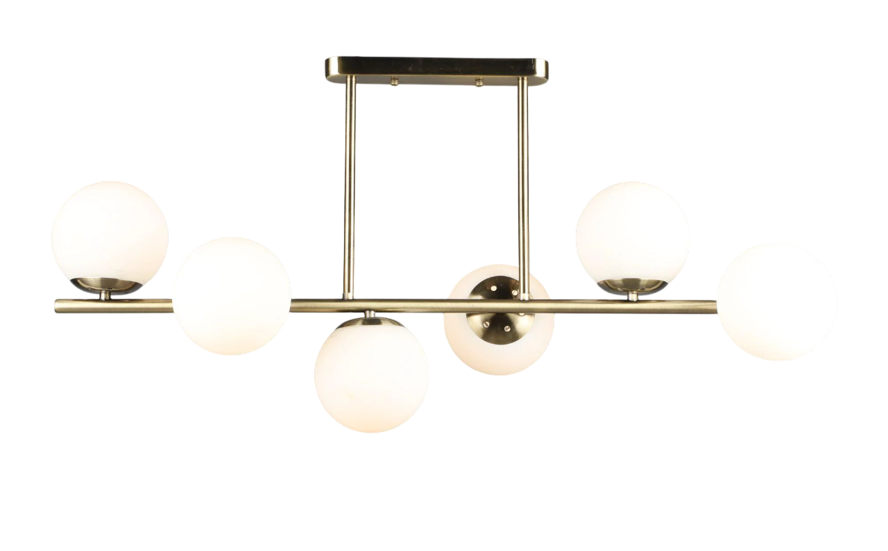 Люстра стельова на 6 плафонів Valeso N6799/6 для вітальні спальні бронза