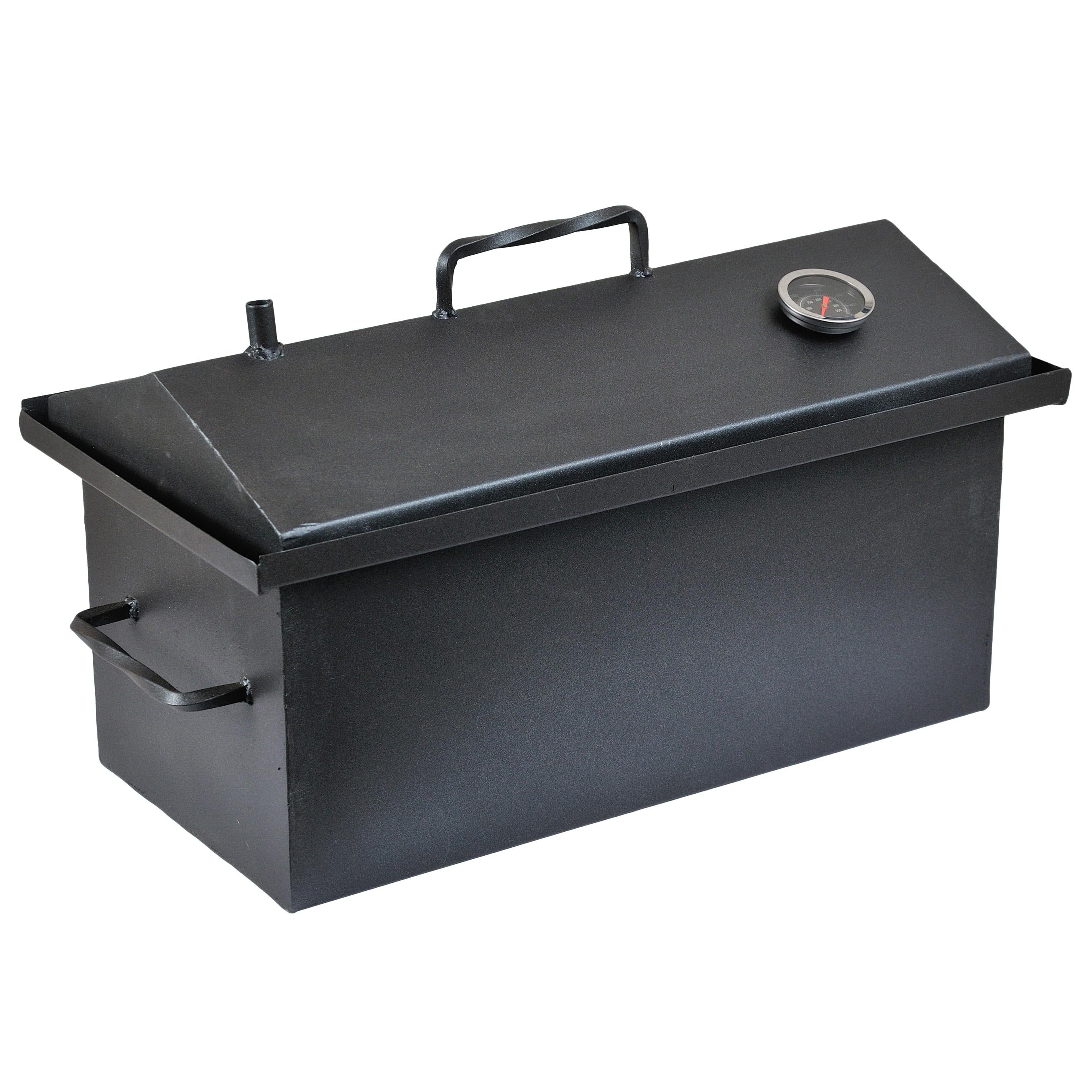 Коптильня горячего копчения 1,2 мм 520х320х290 мм крашеная с термометром