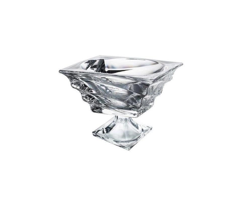 Фруктовница на ножке Bohemia Casablanca богемское стекло 24,5х24,5 см