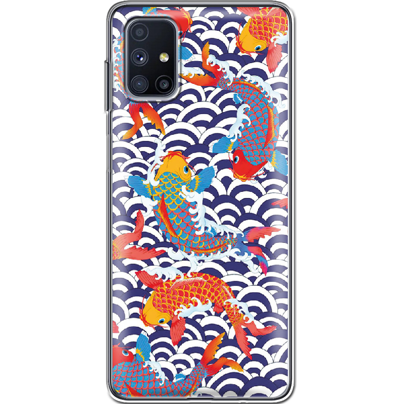 Чехол Boxface Samsung M515 Galaxy M51 Koi Fish Прозрачный силикон (40937-up2477-40937)