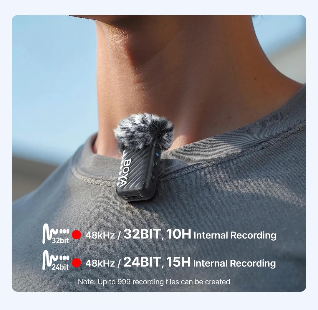 Микрофон петличный Boya BOYAMIC 2-02 2025 Type-C+3,5 мм TRS с зарядным кейсом (50056) - фото 5