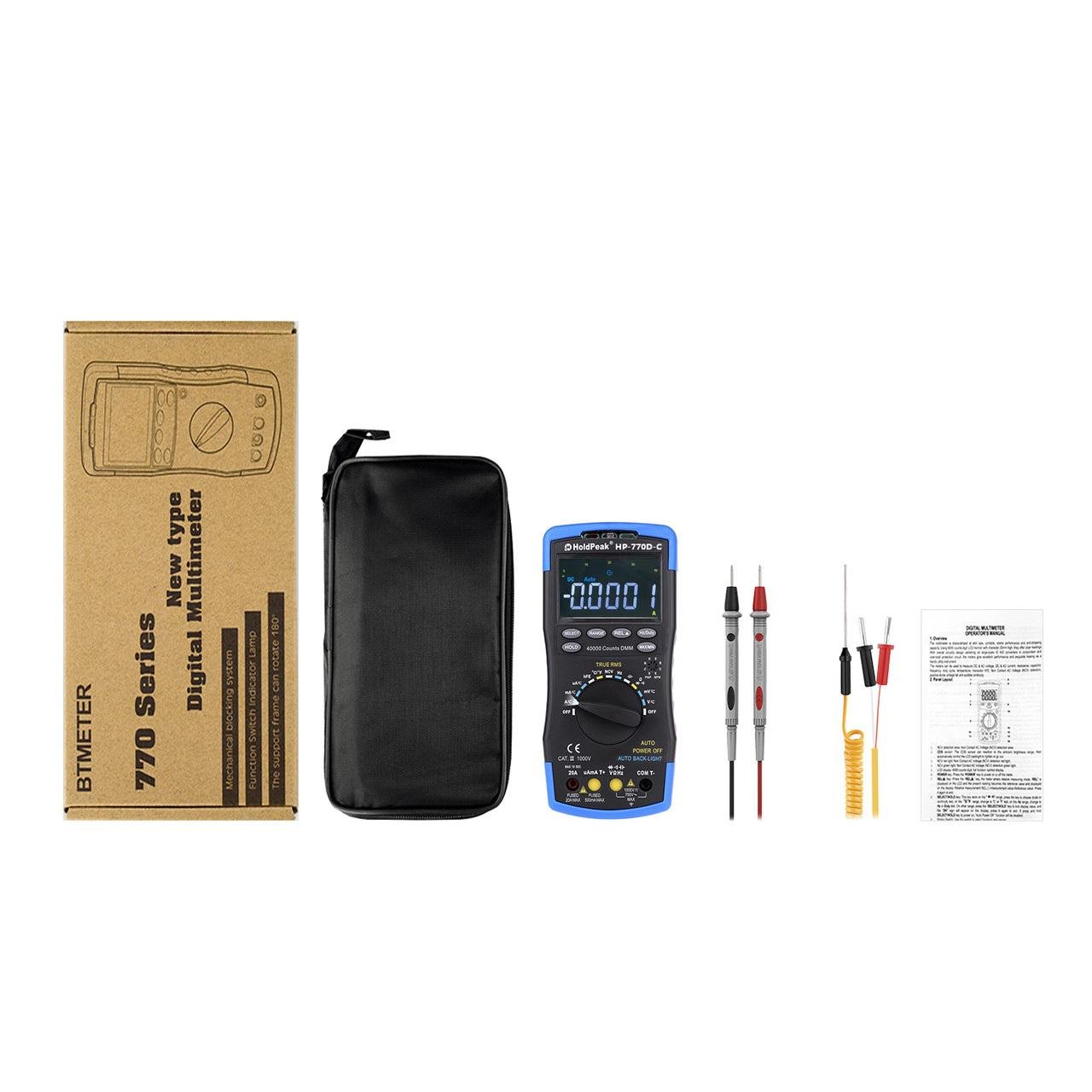 Мультиметр HoldPeak HP-770d C профессиональный цифровой (HP-770D-C) - фото 8 Мультиметр HoldPeak HP-770d C профессиональный цифровой (HP-770D-C) - фото 8