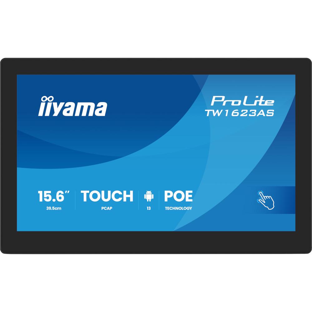 Монитор сенсорный Iiyama ProLite TW1623AS-B3P IPS 1920x1080 60 Гц 450 кд/м2 Android 13 15,6" Black (32202188)