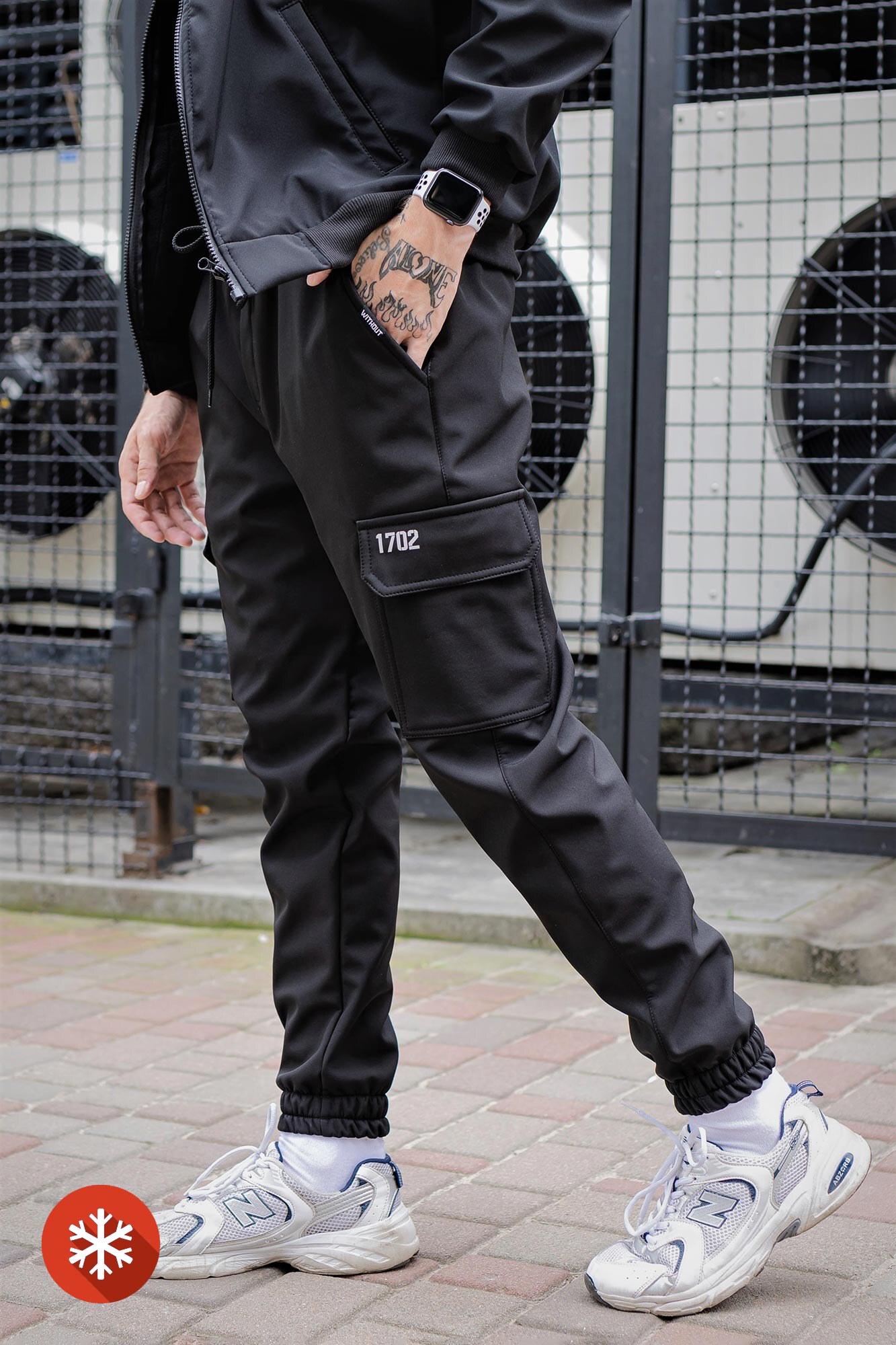 Брюки-карго утеплені Without Brand Reflective Softshell man 4XL Black (4XL8049047) - фото 1 Брюки-карго утеплені Without Brand Reflective Softshell man 4XL Black (4XL8049047) - фото 1