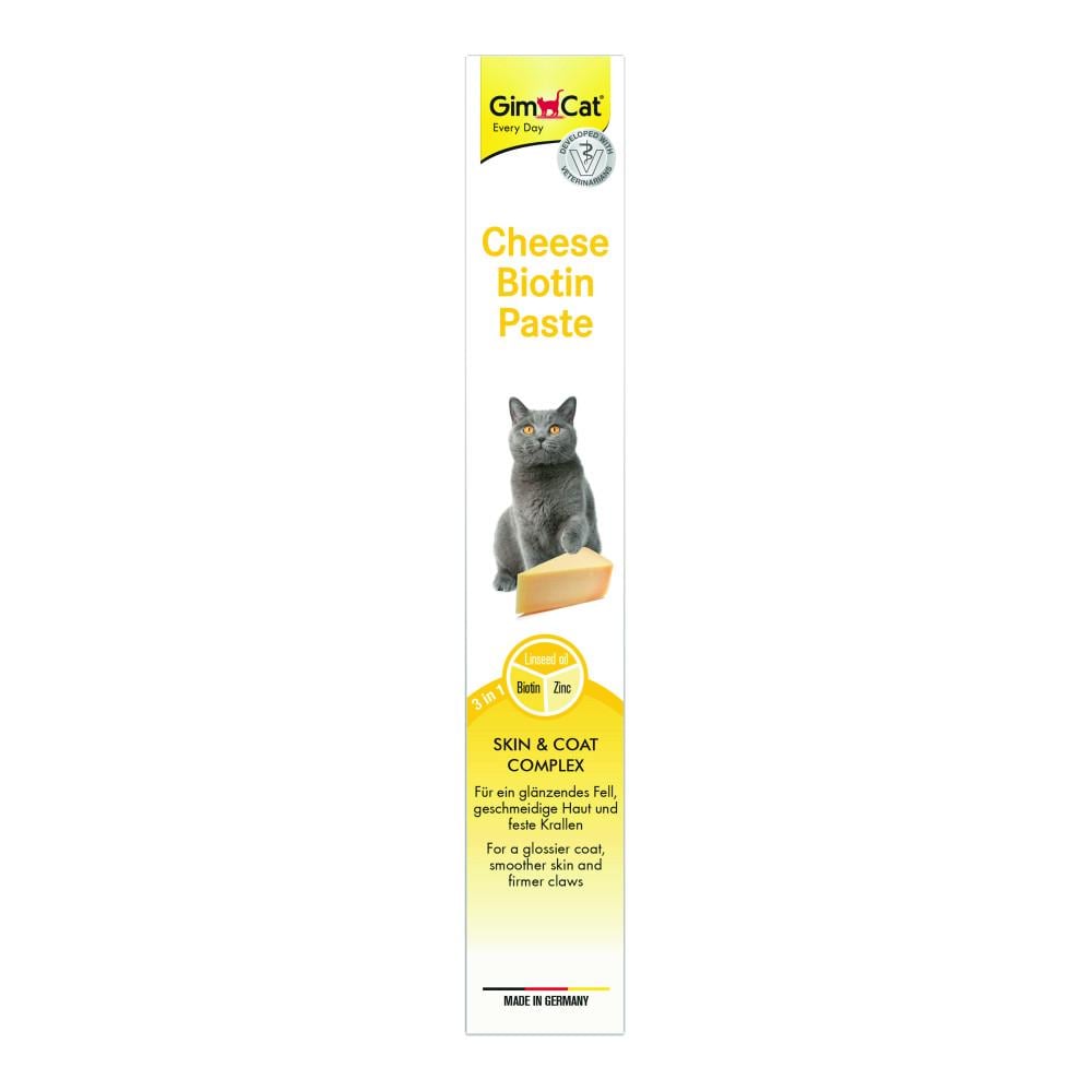 Паста для кошек GimCat Cheese Biotin Paste сырная с биотином 100 г (G-401010)