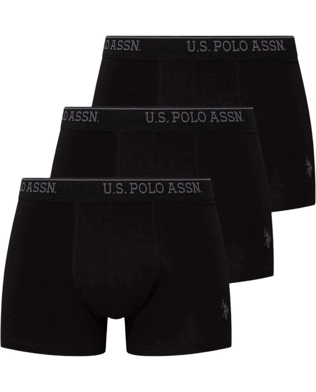Набір трусів-боксерів чоловічих U.S. Polo ASSN 80097BL 3 шт. M Чорний (8680557156928)