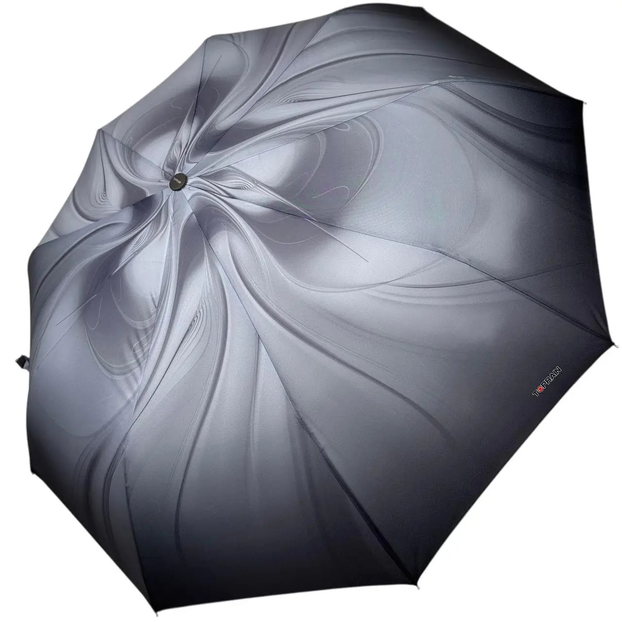 Зонтик-полуавтомат женский Toprain Umbrella 637-1 Абстракция 9 спиц антиветер Черный (33165373)