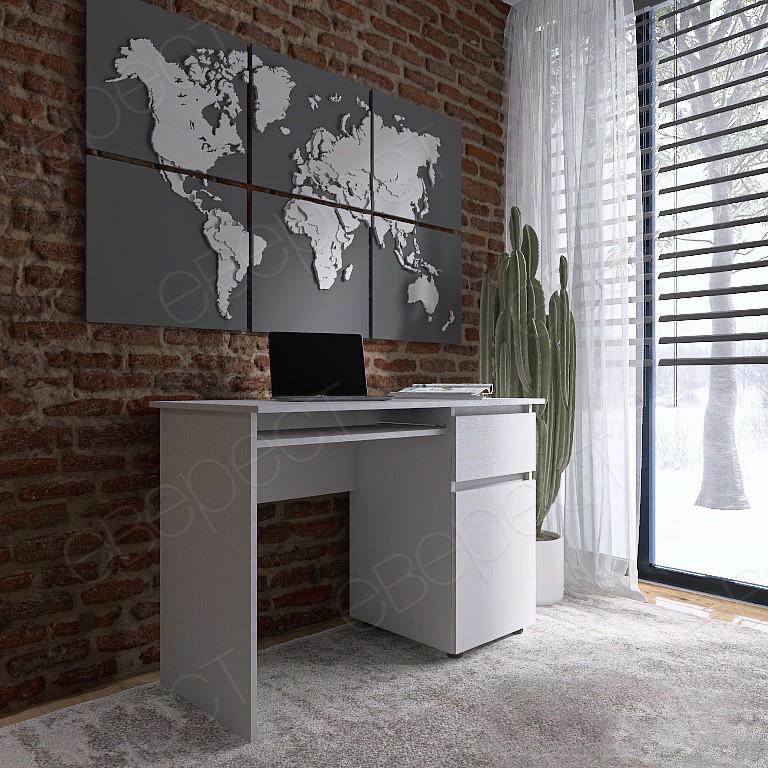 Комп'ютерний стіл письмовий Everest СЛ-1 Лайт ЛДСП Німфея альба - фото 3 Комп'ютерний стіл письмовий Everest СЛ-1 Лайт ЛДСП Німфея альба - фото 3