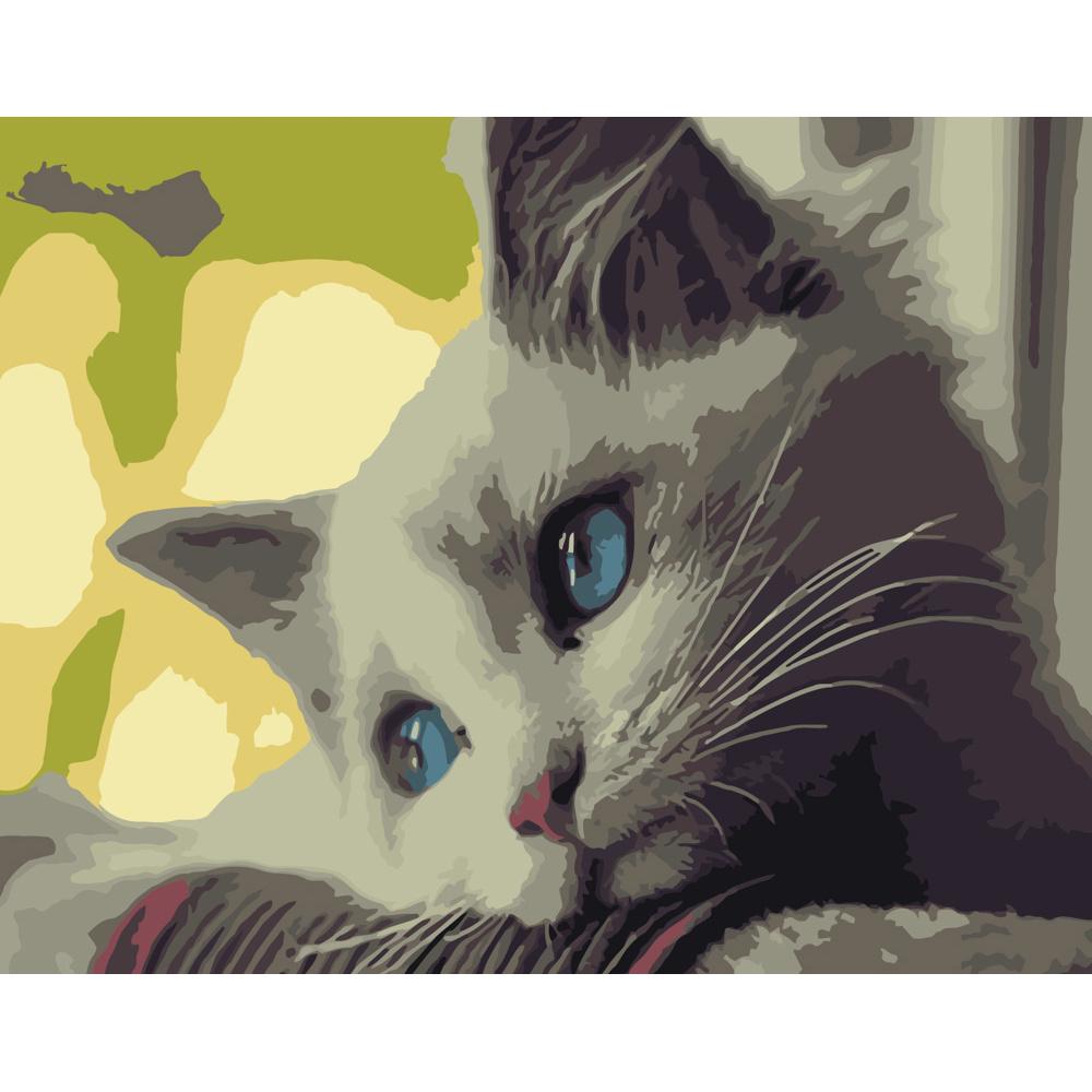 Картина по номерам Strateg Премиум Невинный взгляд 40х50 см (DY176)