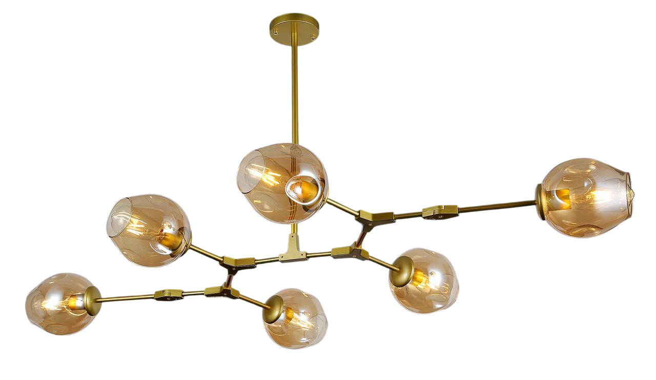 Люстра 752L7731-6 GD/BR Золотой/Коричневый (LVS2999)