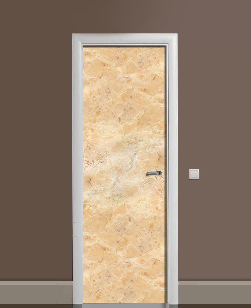 Наклейка 3D на двери Zatarga Мраморные плиты виниловая 650х2000 мм (1323454618)