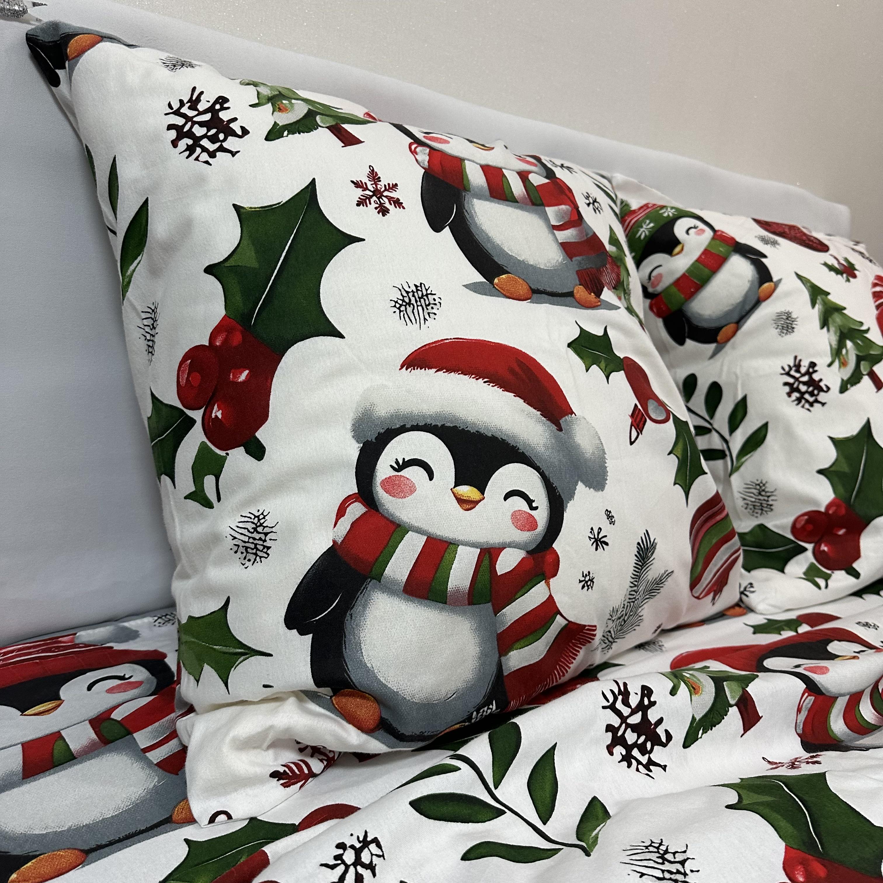 Комплект постільної білизни байкова Зимовий євро Білий (байка 7-3) - фото 10