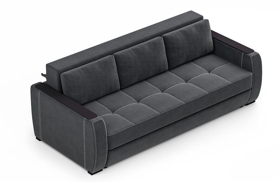 Диван раскладной ортопедический Шик Галичина Лаурель дерево/текстиль Серый