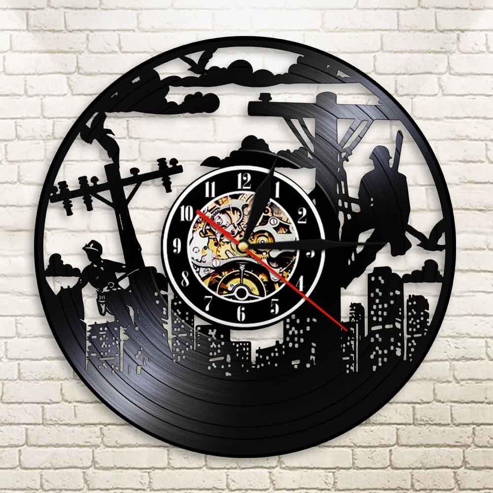 Часы настенные Электромонтажник 2280 из виниловой пластинки