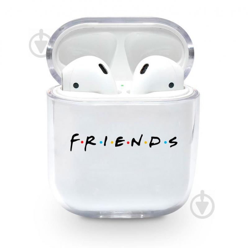 Прозрачный силиконовый чехол Apple AirPods с рисунком - FRIENDS (KAP1239)