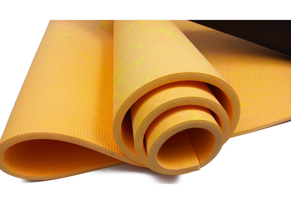 Килимок для йоги та фітнесу EasyFit PER Premium Mat з чохлом 8 мм Помаранчевий (EF-1930s-1-O) - фото 3