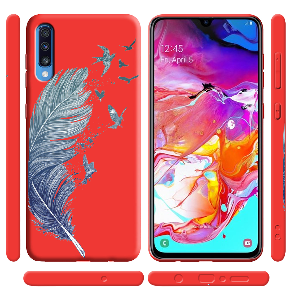 Чехол Boxface Samsung A705 Galaxy A70 Feather Красный силикон (36860-cc38-37425) - фото 2