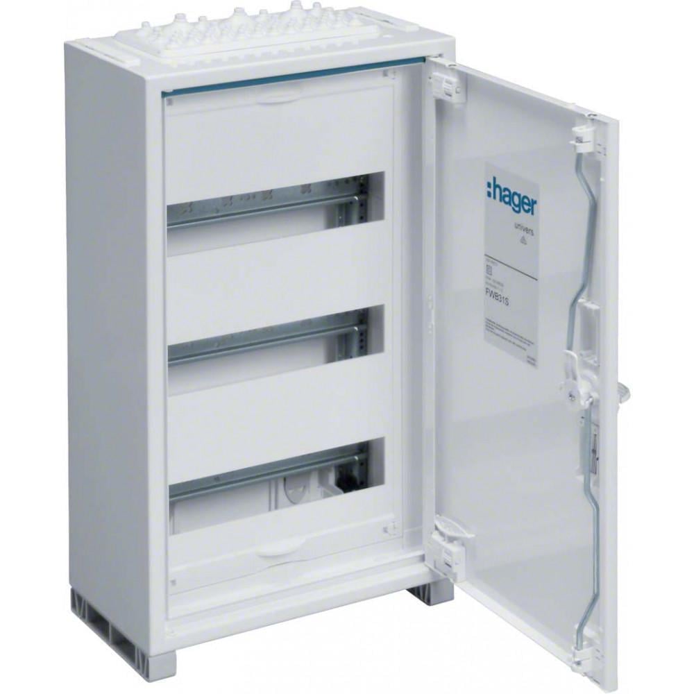 Щит навісний Hager Univers IP44/II 500х300х161 мм 36 модулів (28176612)