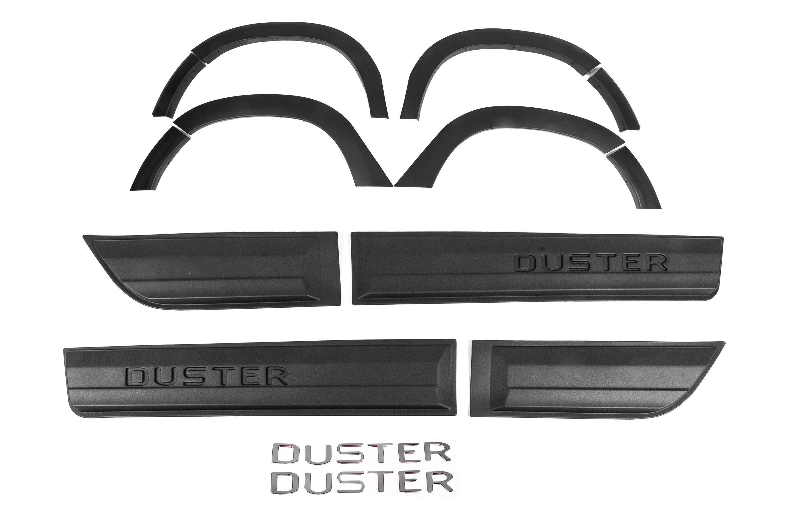 Накладка на арки с молдингами Digital Designs для Renault Duster 2018-2024 гг. пластик 12 шт. Черный (157316)