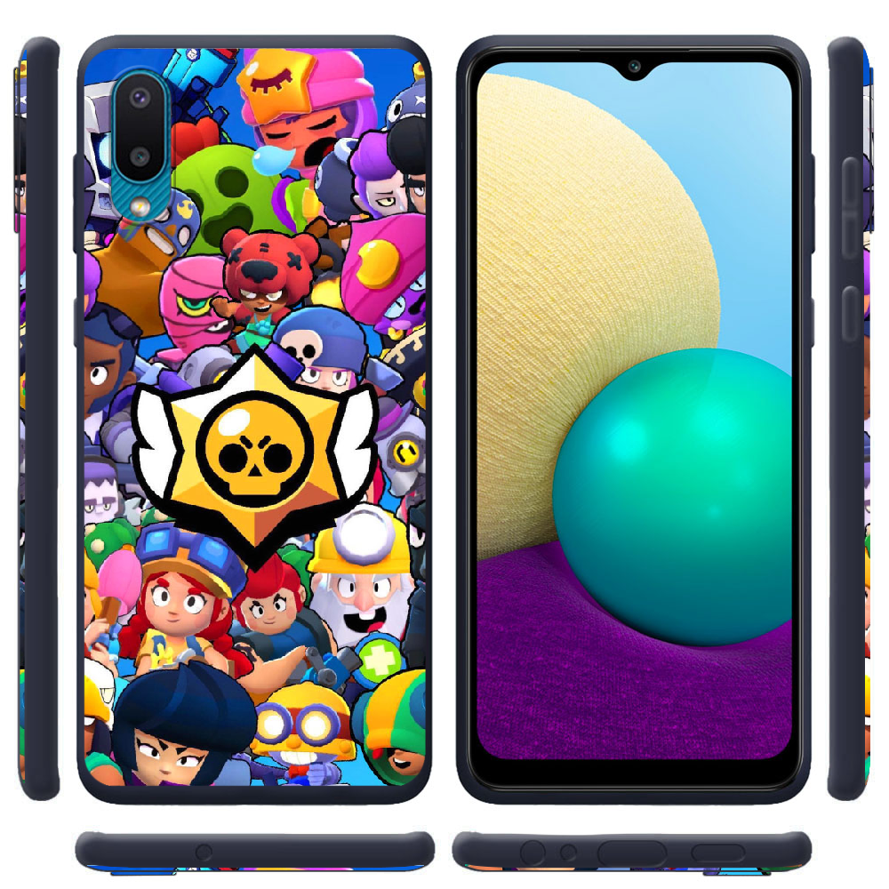 Чохол BoxFace Samsung A022 Galaxy A02 Brawl Stars Чорний силікон (42004-up2389-42497) - фото 2