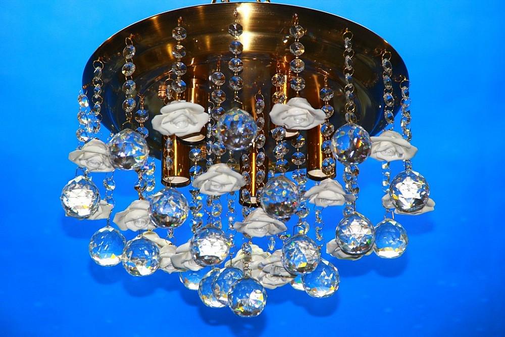 Люстра круглая Ray L77139/5 Бронзовый/Белый (IR006554)