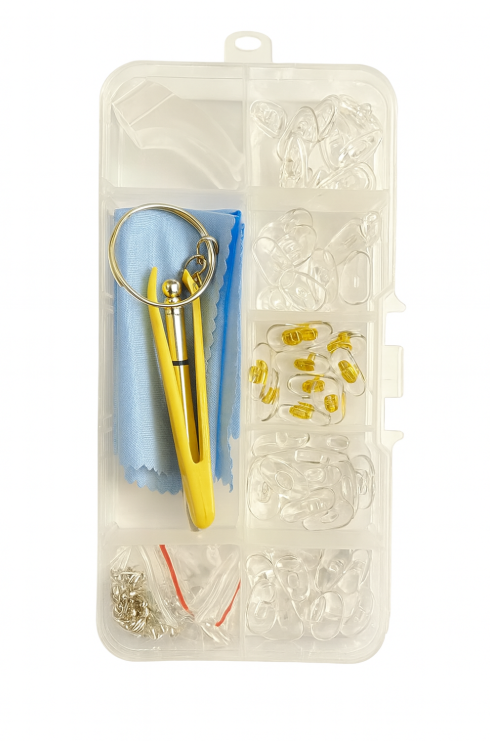 Набір для ремонту дужок окулярів носоупорів в кейсі (5206344a) Набір для ремонту дужок окулярів носоупорів в кейсі (5206344a)