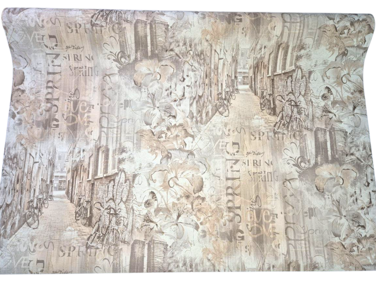 Шпалери вінілові 504-01 з міським пейзажем і квітами для вітальні/спальні/передпокою 10,05x1,06 м Бежевий (2564163001) - фото 5 Шпалери вінілові 504-01 з міським пейзажем і квітами для вітальні/спальні/передпокою 10,05x1,06 м Бежевий (2564163001) - фото 5