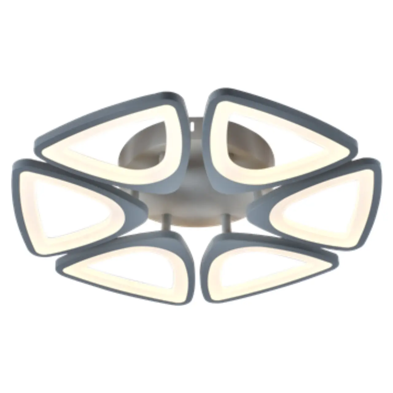 Люстра светодиодная Sirius диммируемая с пультом 120 W 6 плафонов Grey