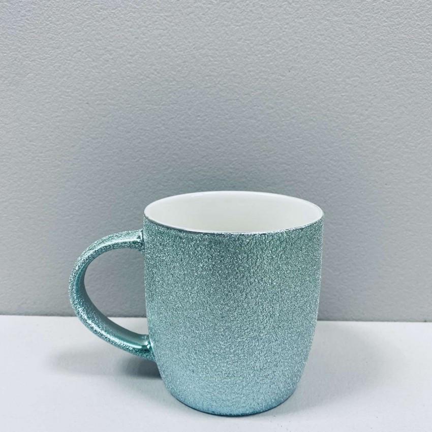 Чашка порцелянова Stenson Shine R97209 370 мл Зелений