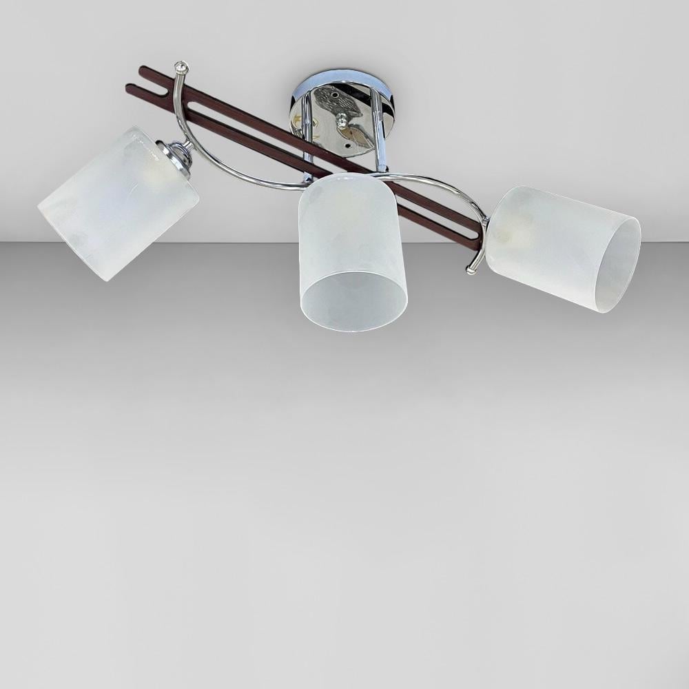 Люстра потолочная Light House SRS-20313/3 плафоны белые Хром