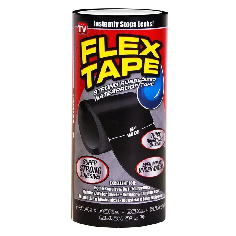 Лента прочная/прорезиненная/водонепроницаемая Flex Tape 20 смх1,5 м Черный (MX-00005727Q)