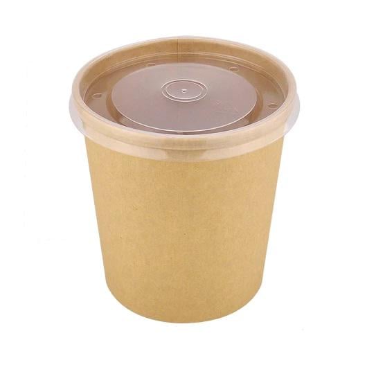 Супник крафтовий із кришкою 96x60 мм 286 мл 50 шт. (2542003265)