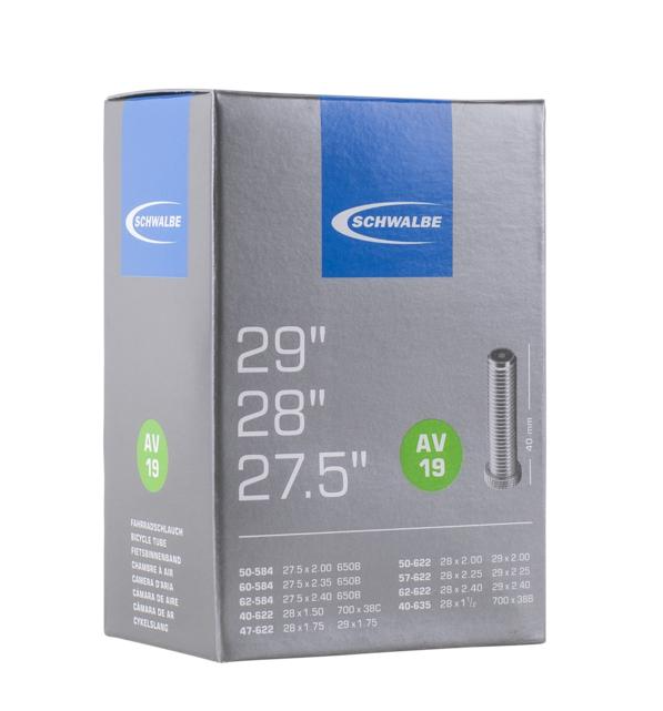 Камера для велосипеда Schwalbe AV19 EK AGV 40 мм 28" + 29"/40/62-584/635 (TUB-32-6) Камера для велосипеда Schwalbe AV19 EK AGV 40 мм 28" + 29"/40/62-584/635 (TUB-32-6)