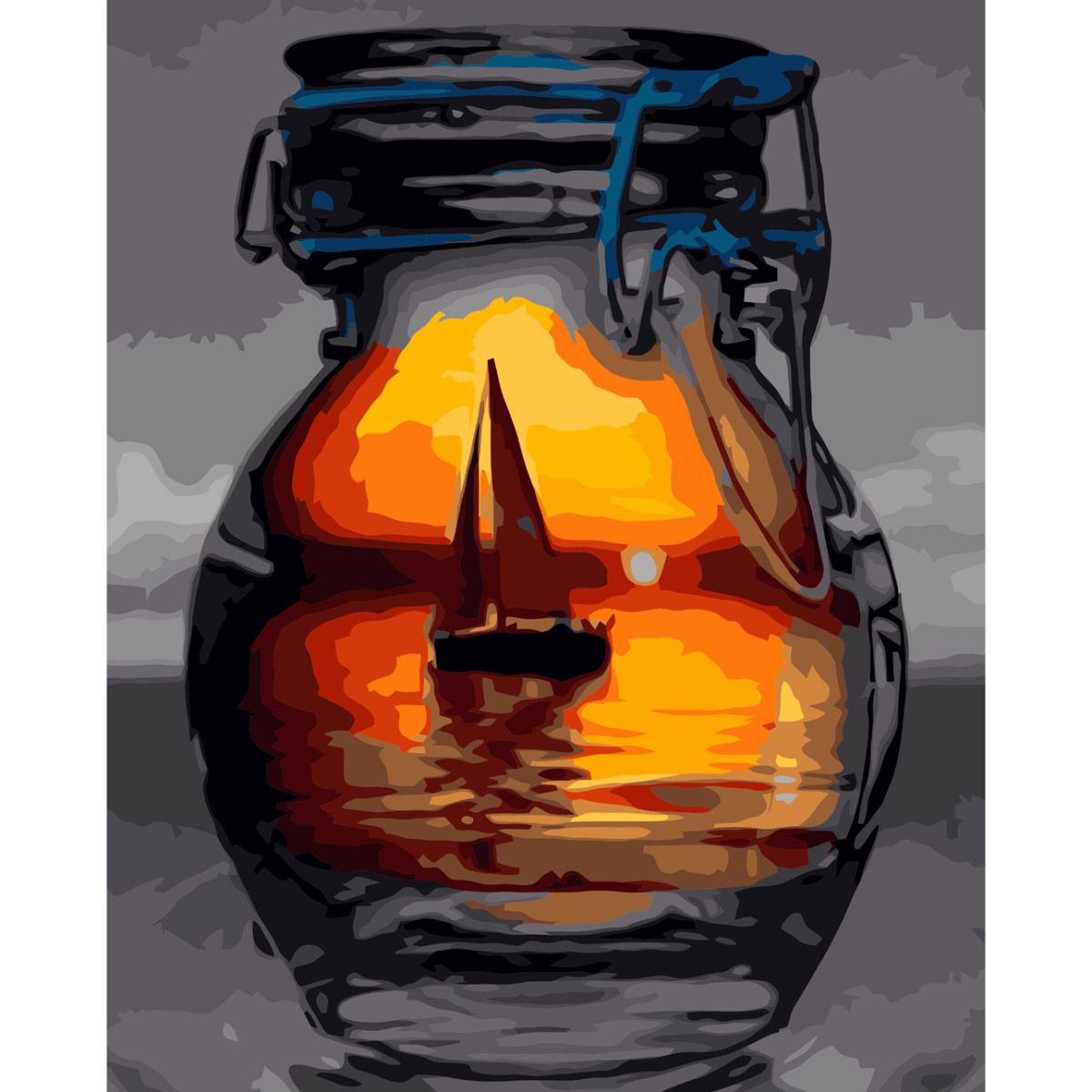 Картина по номерам Strateg Лодка в стакане 40x50 см (VA-3758)