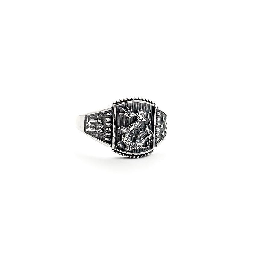 Кольцо с драконом Maxi Silver 8122 SE р. 19 (8812285)