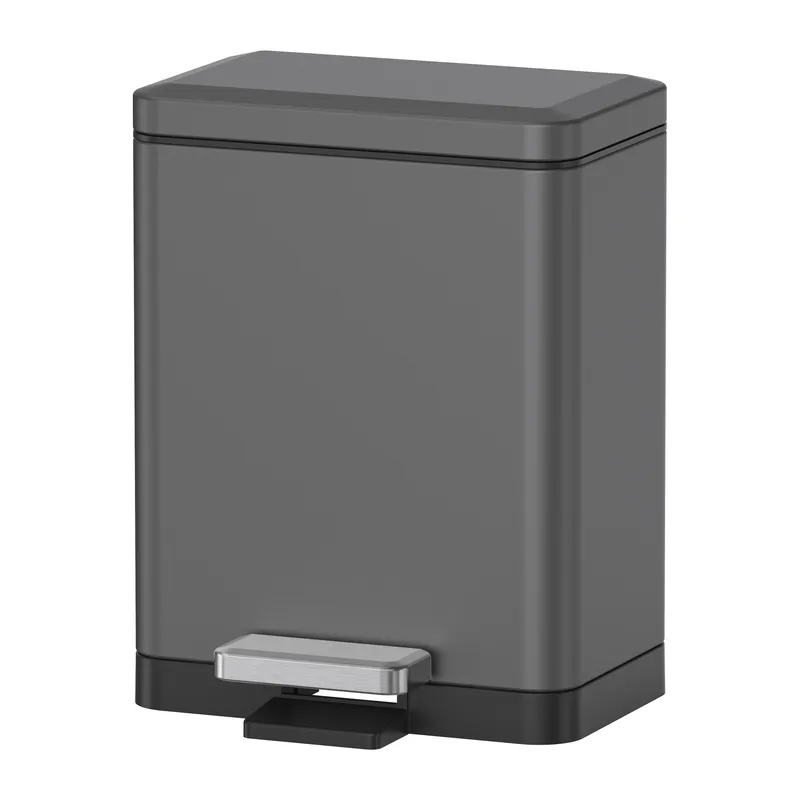 Мусорное ведро с плавным закрытием Koer TC-010306-07 прямоугольное 6 л Графит (KR5602)