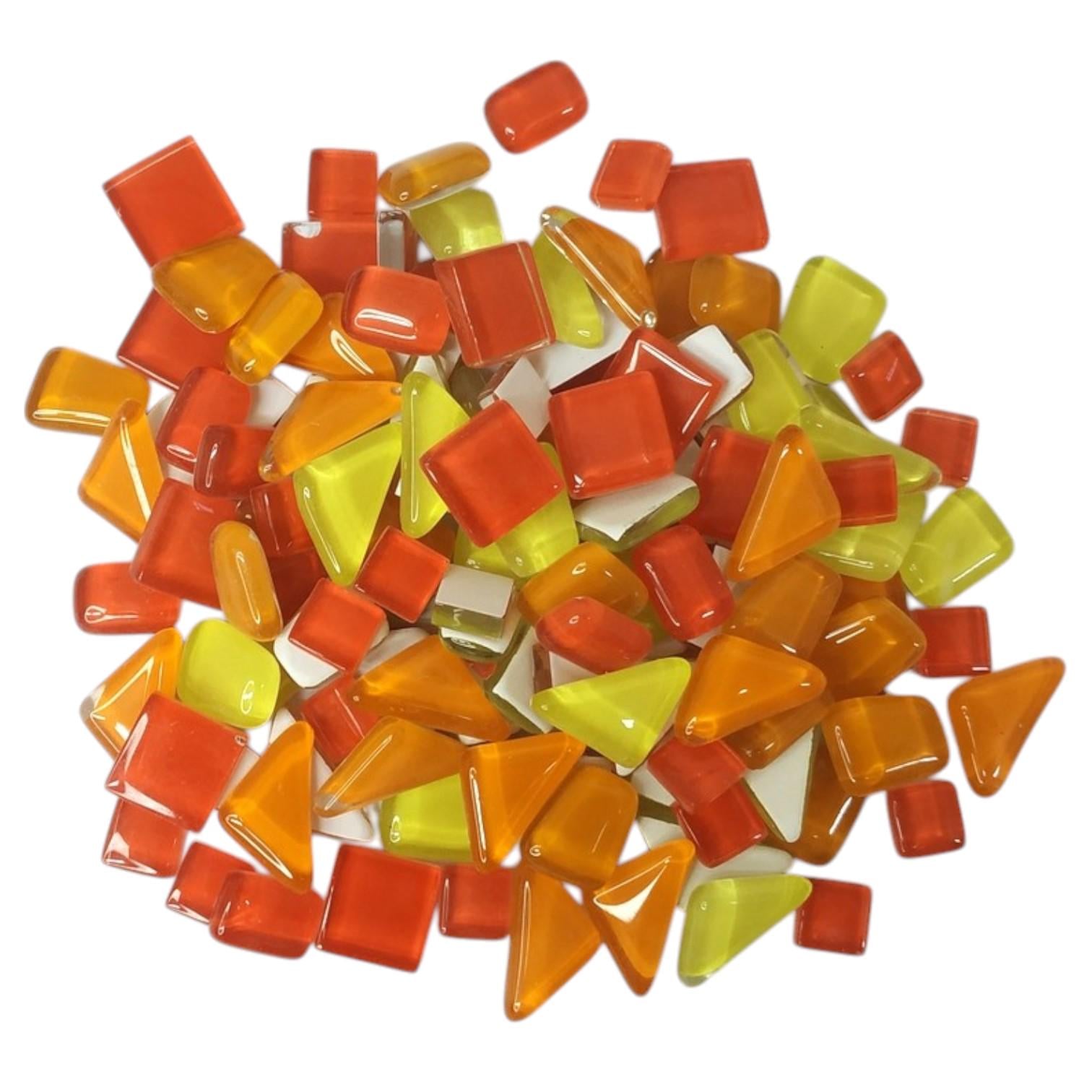 Набор кусочков мозаики 4 мм 200 г 150-170 шт. Оранжевый (7735)