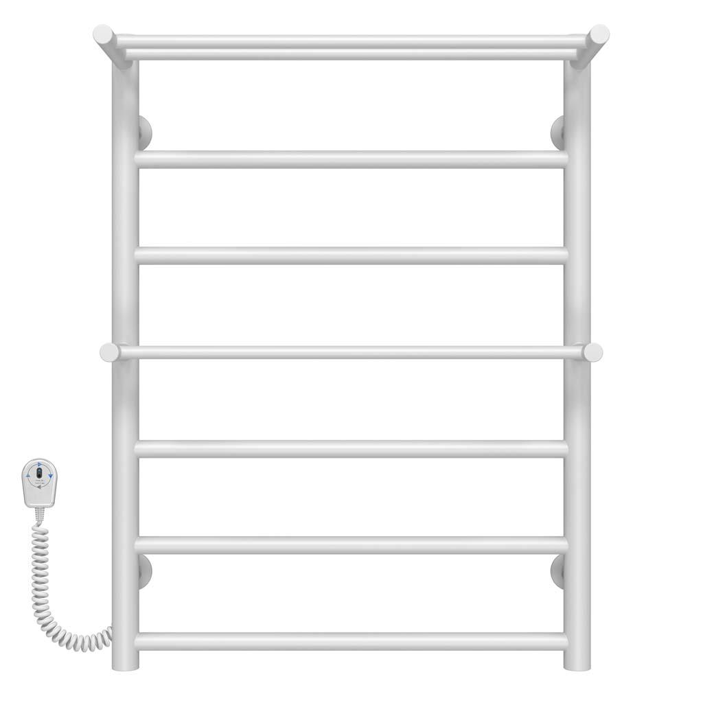 Полотенцесушитель электрический Deffi Терма Плюс П7 EF16 левое подключение нержавеющая сталь 500х700 мм Белый (C.TA.70.50.7.EWL5)