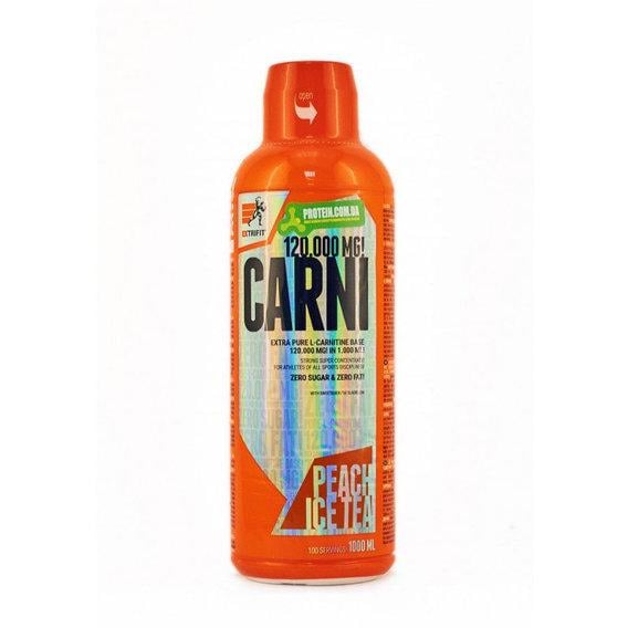 Жиросжигатель для спорта Extrifit Carni Liquid 120000 1000 мл 100 порций Peach Ice Tea