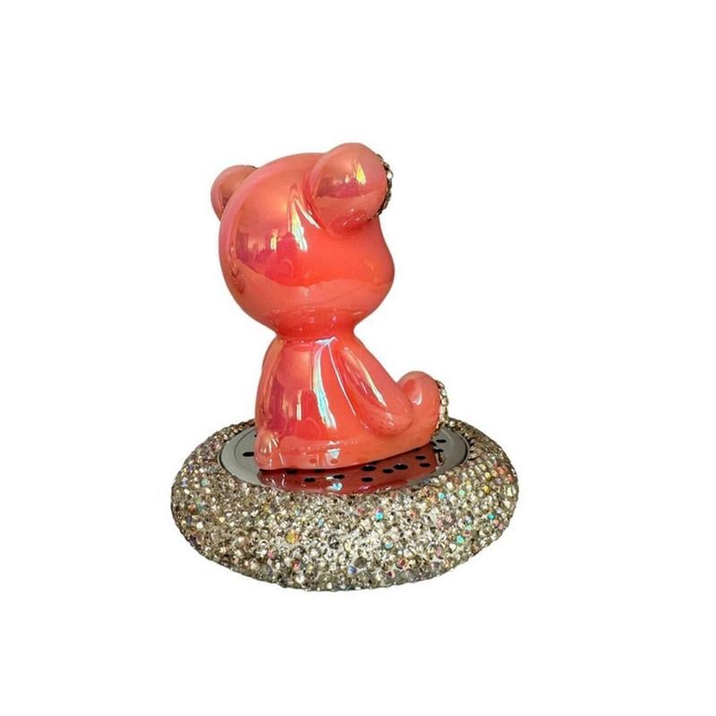 Ароматизатор автомобильный Мишка со стразами Розовый (4555-Leader0 - фото 3 Ароматизатор автомобильный Мишка со стразами Розовый (4555-Leader0 - фото 3