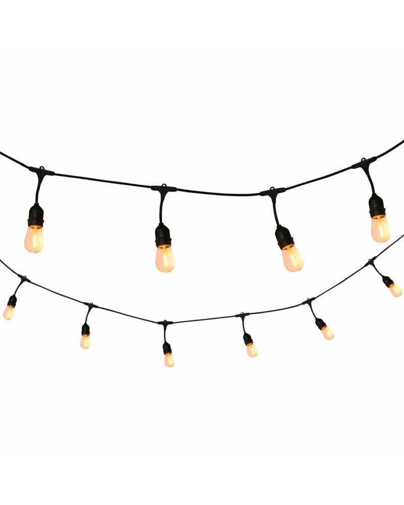 Гирлянда Polux 308191 Party F E27 10x6W 2200K 80Lm IP44 с лампочками Черный (26857064)