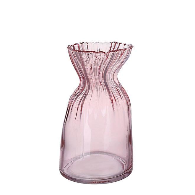 Ваза стеклянная Flora Грейс 20,5 см Розовый (32973)