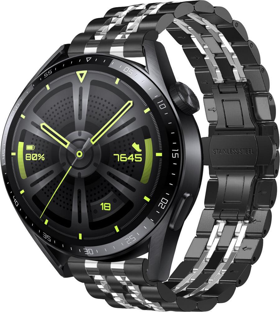 Браслет металевий Spinye Line для Huawei Watch GT 4 46 мм Black Silver (38560-03)