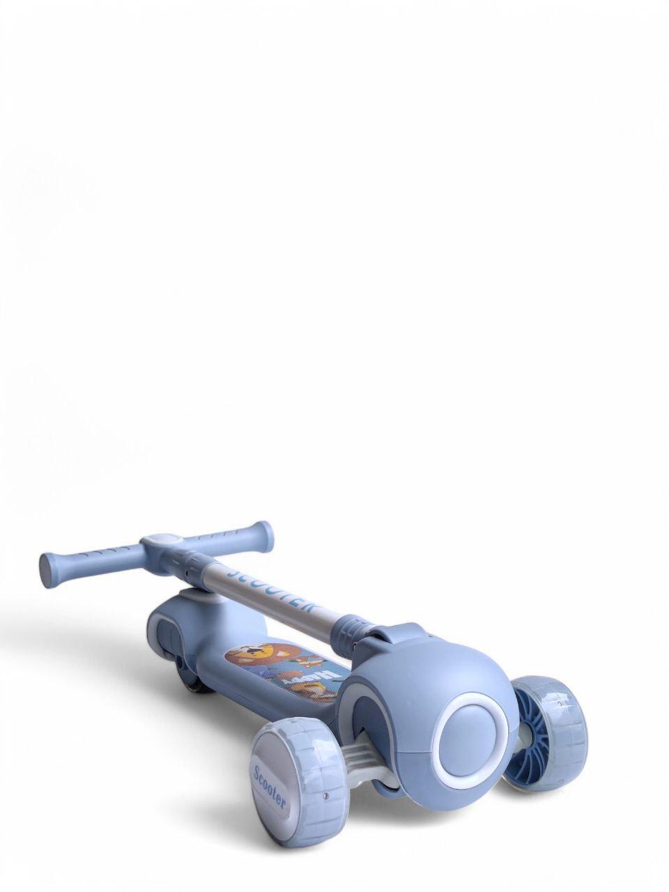 Самокат дитячий Scooter Happy Day V1 до 75 кг з ножним гальмом Блакитний (V1r-s) - фото 3